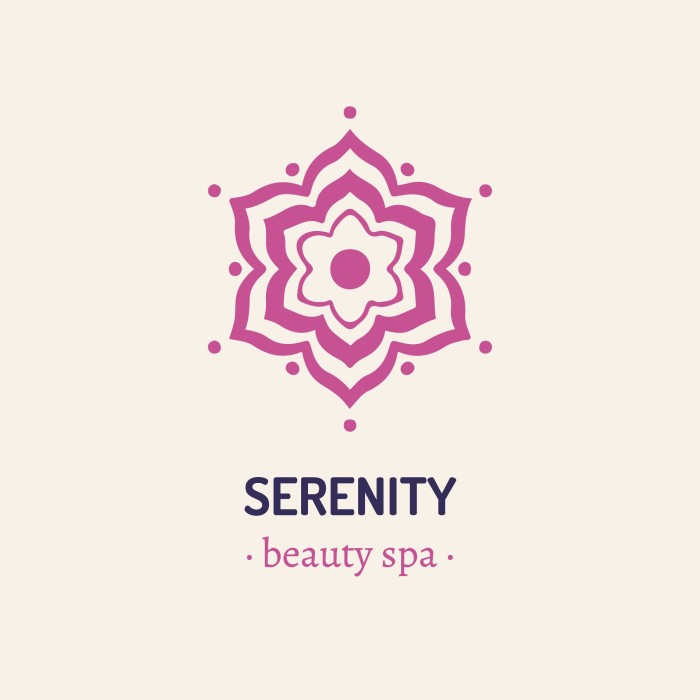 Logo bicolor Serenity Spa template