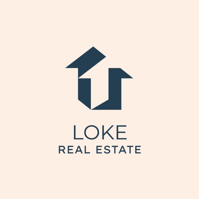 Geometric Loke Real Estate Logo template