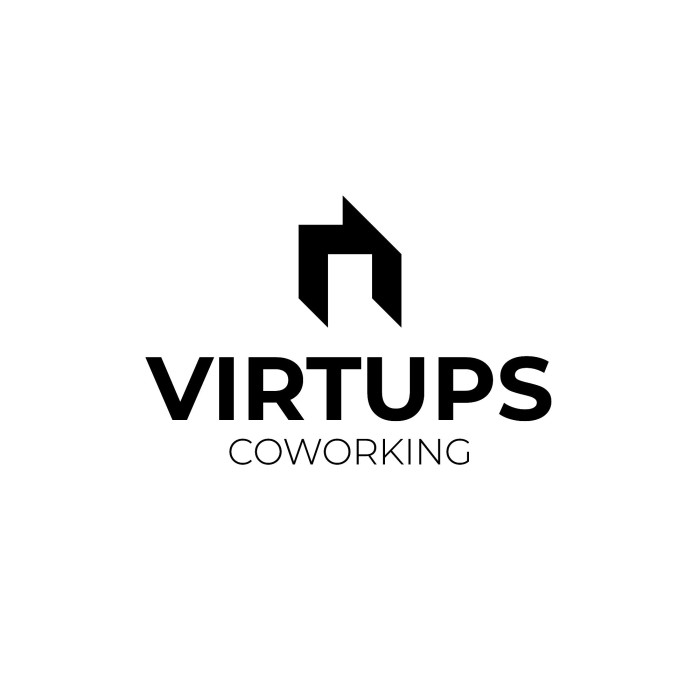 Modern Virtups Coworking Logo template