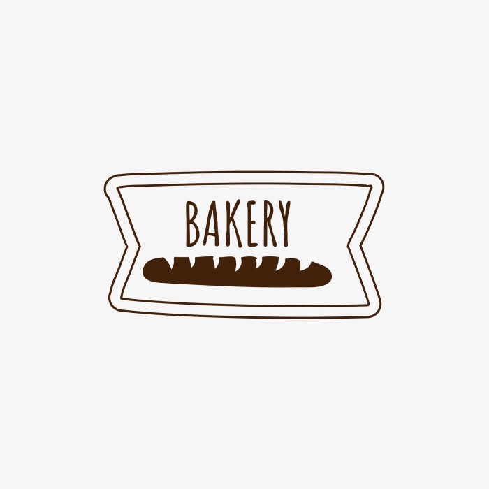 Hand-drawn Monocolor Bakery Logo template