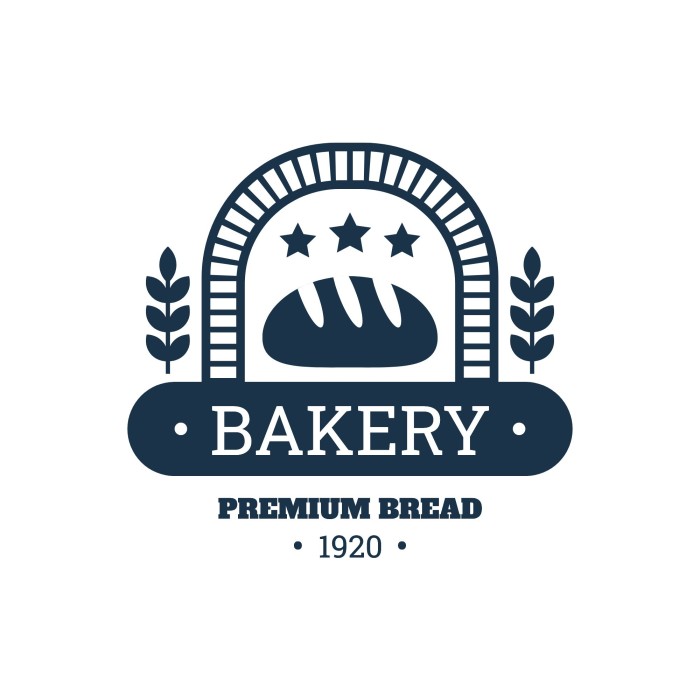 Free Blue Badge Bakery 1920 Logo template