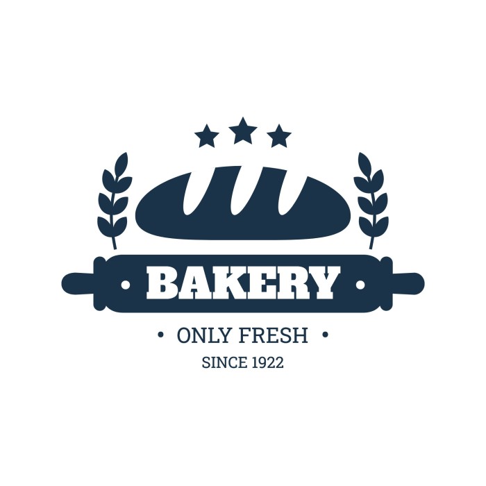 Blue Badge Bakery 1920 Logo template