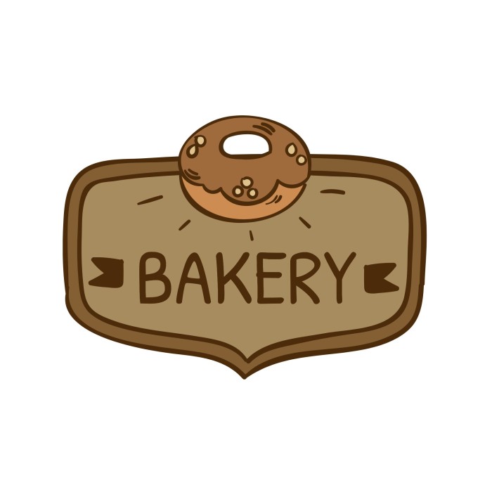 Hand-drawn Brown Bakery Collection Logo template