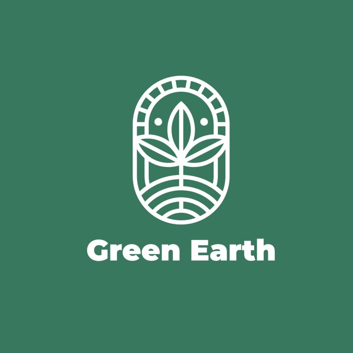 Geometric Green Earth Logo template