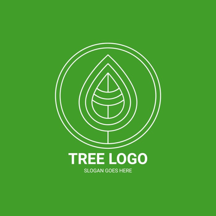 Logo geométrico lineal de árbol celta template