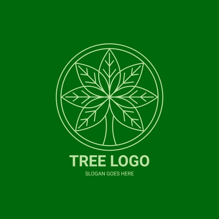 Geometric Linear Celtic Tree Logo template