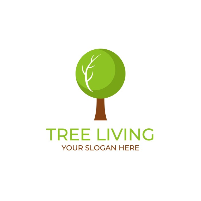 Logo de vida ecológica con árbol template