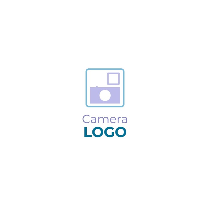 Logo de la cámara de fotografía pastel template