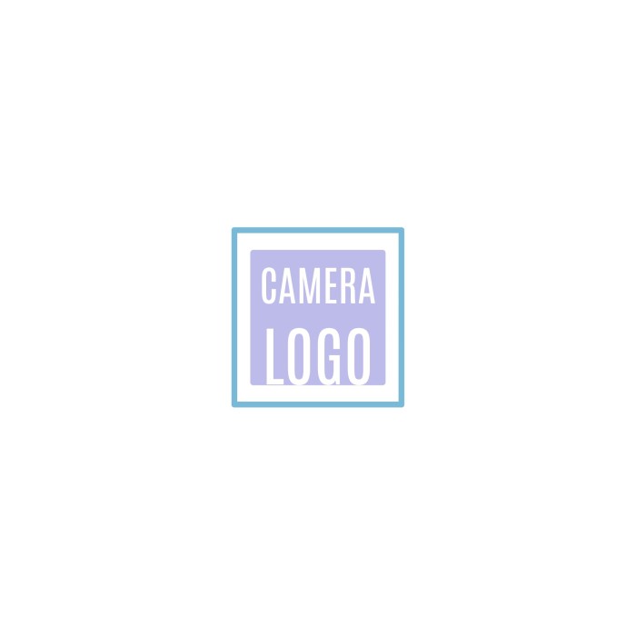 Logo de la cámara de fotografía pastel template