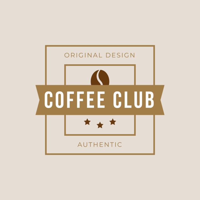 Duotone Coffee Shop Logo template