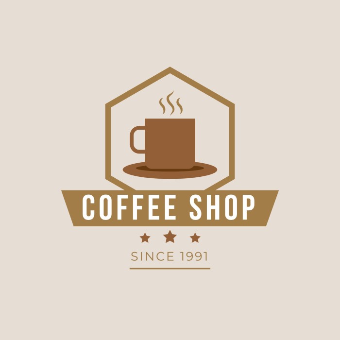 Duotone Coffee Shop Logo template