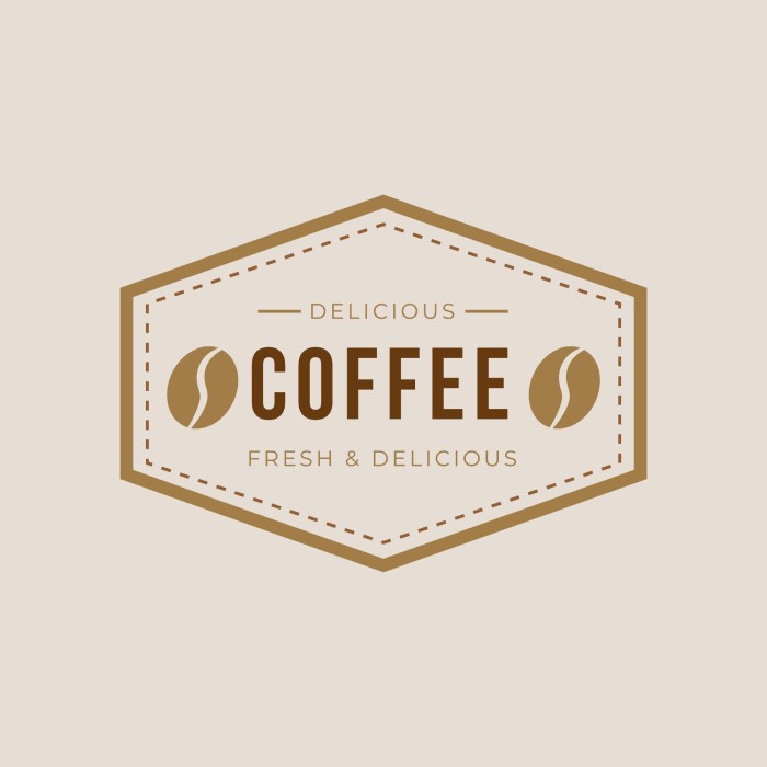 Logo de la cafetería bicolor template