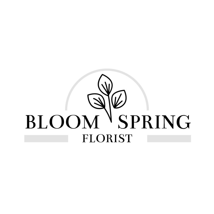 Monocolor Blossom Florist Logo template