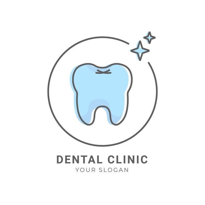 Pastel Linear Dental Clinic Logo