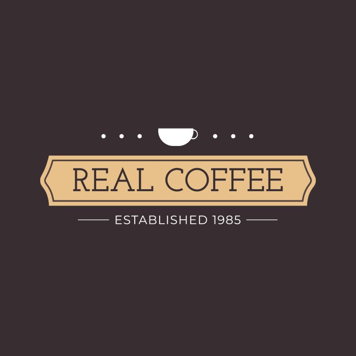 Logotipo de cafetería vintage simple template