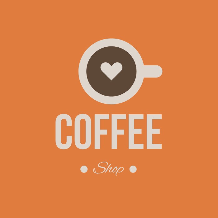 Simple Retro Flat Coffee Shop Logo template