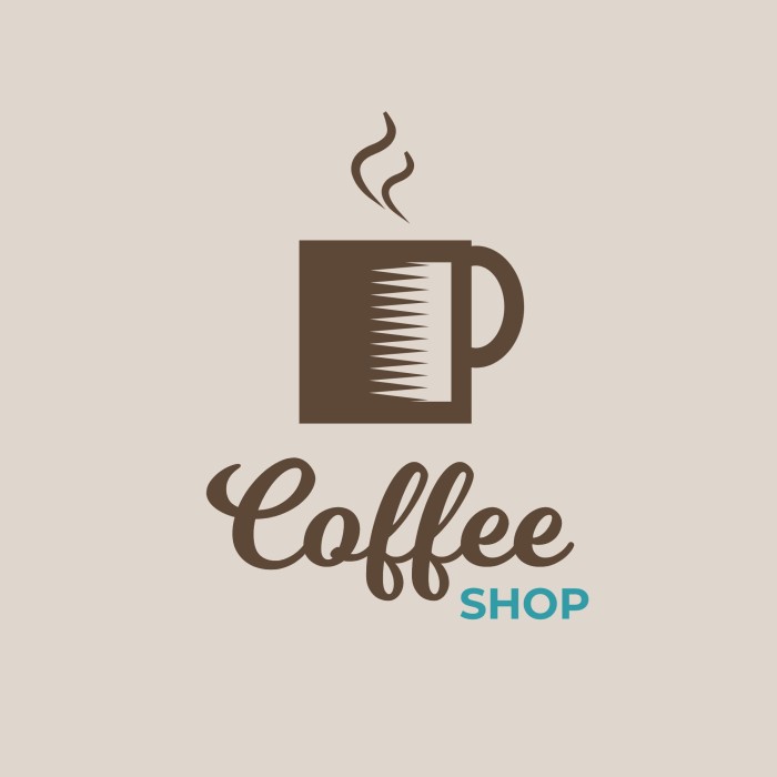 Logotipo simple y retro para cafetería template