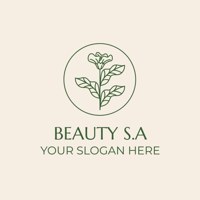 Floral Beauty S.A Logo template