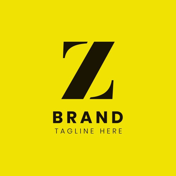 Modern Yellow Initial Z Logo template