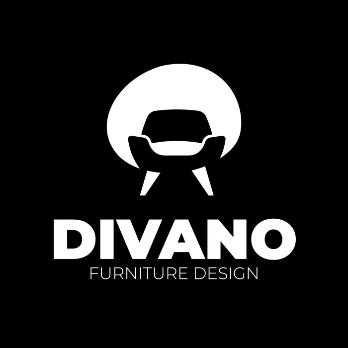 Minimalist Divano Furniture Logo template