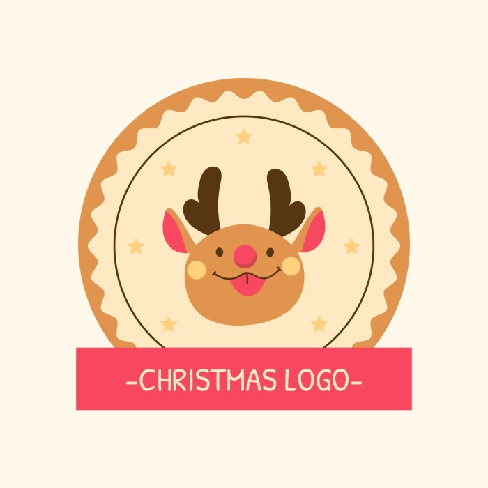 Logo lindo de insignia navidadeño template