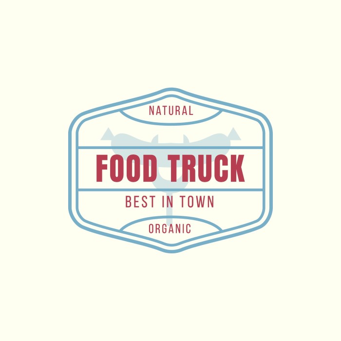 Vintage Food Truck Badge Logo template