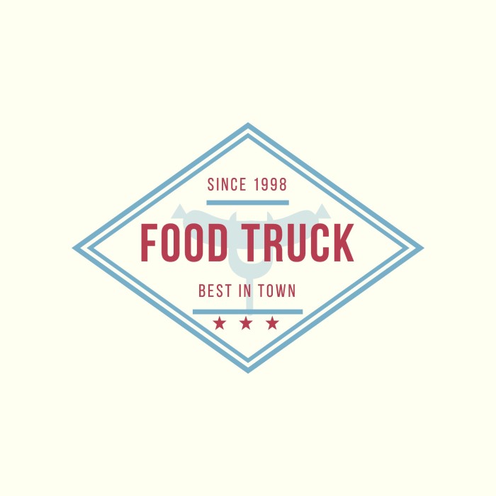 Vintage Food Truck Badge Logo template