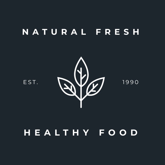 Free Minimalist Natural Healthy Food Logo template