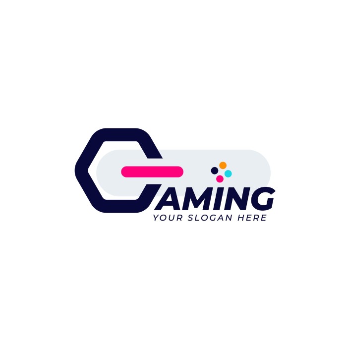 Logo de videojuego con detalles de color template