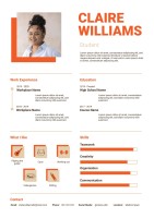 Modern Simple Claire High School Resume Template