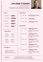 Minimalist Monocolor Jolene Designer Resume Template