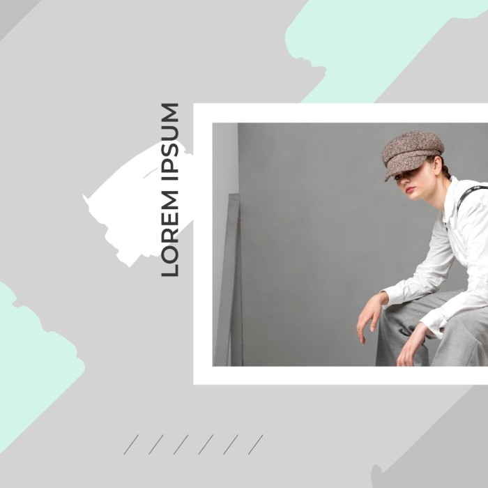 Abstract Gray Brushes Grid Instagram Post template