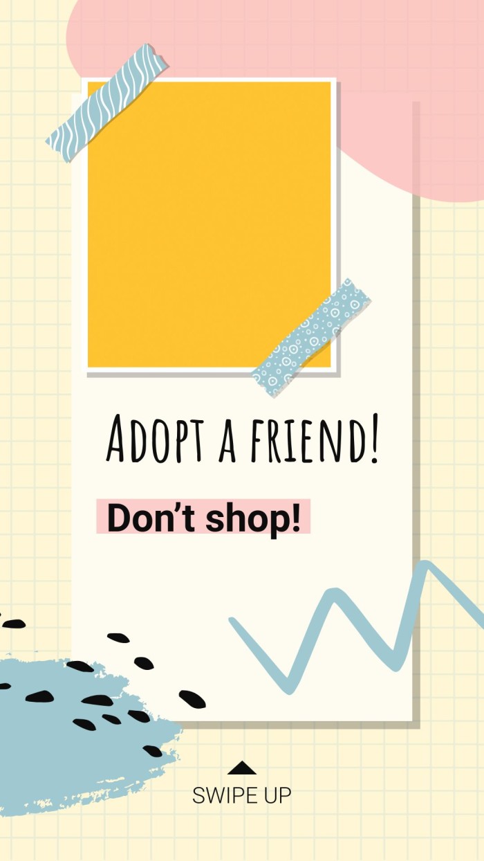 Cute Adopt A Friend Instagram Story template