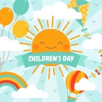 Cute Sun Children's Day Instagram Post Template