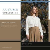 Brown, Black And Blue Fashion Instagram Post Template