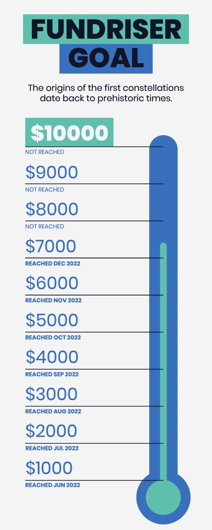 Customize and get this Handdrawn Minimalist Fundraising Goals