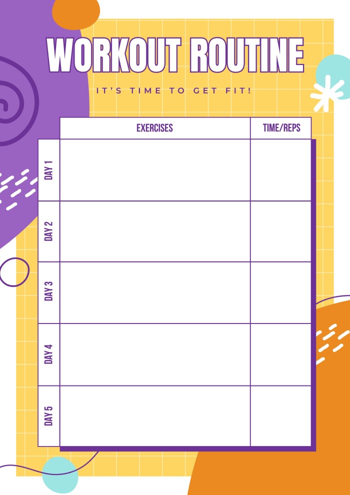 Monthly Workout Plan Template Infoupdate
