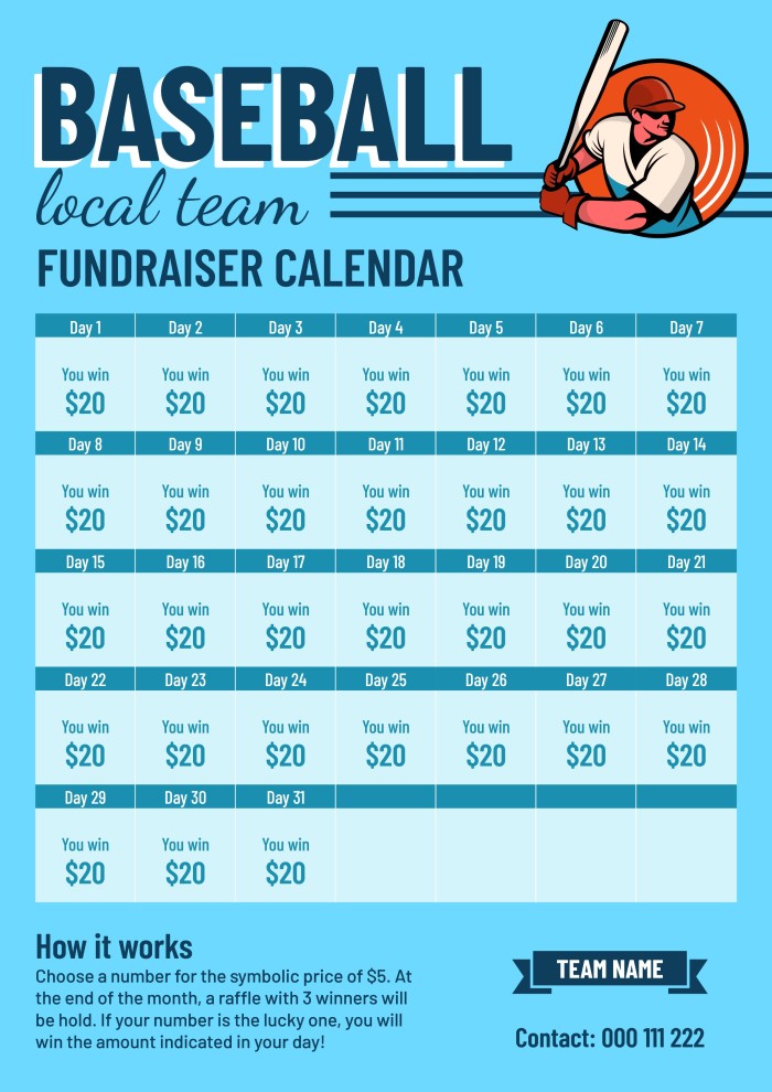 Free Fundraising Calendar Templates Wepik