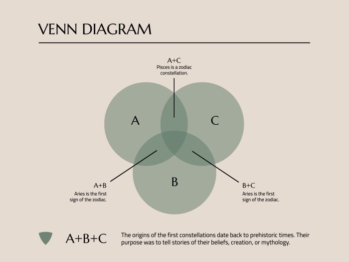 Minimalist Business Venn Diagram template