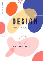 Cartel con diseño colorido y con dibujos Plantilla