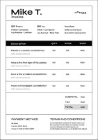 Minimalist Mike T. Freelance Invoice Template