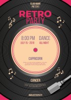 Retro Vinyl Concert Poster Template