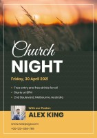 Alex King Church Night Flyer Template