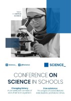 Cartel para conferencia científica sencilla y geométrica Plantilla