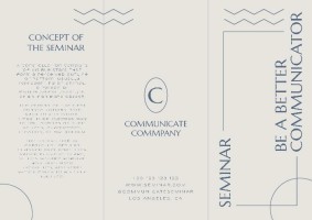 Minimalist Linear Seminar Brochure Template