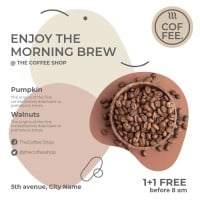 Abstract Simple Morning Brew Flyer Template