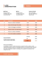 Professional Leb Construction Invoice Template