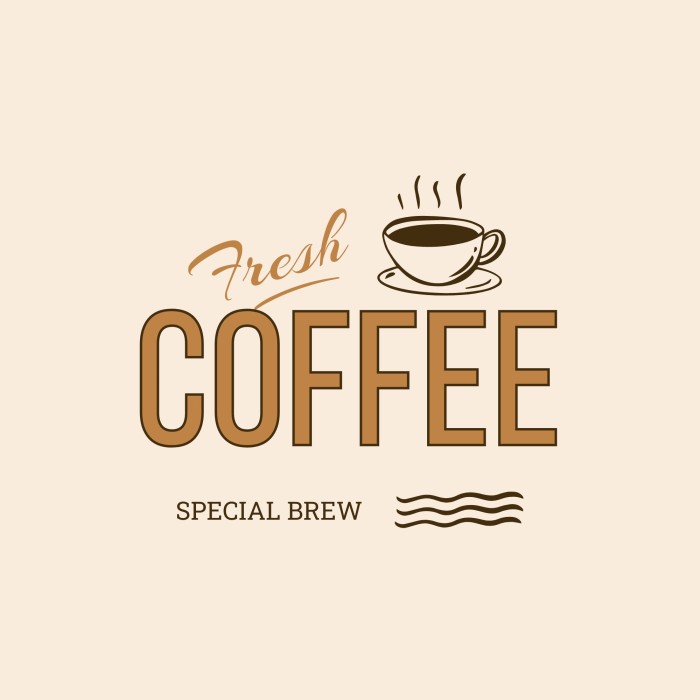 Vintage Hand-drawn Coffee Shop Logo template