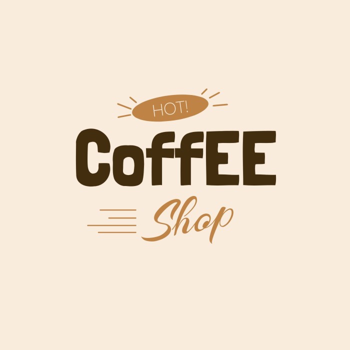 Vintage Hand-drawn Coffee Shop Logo template