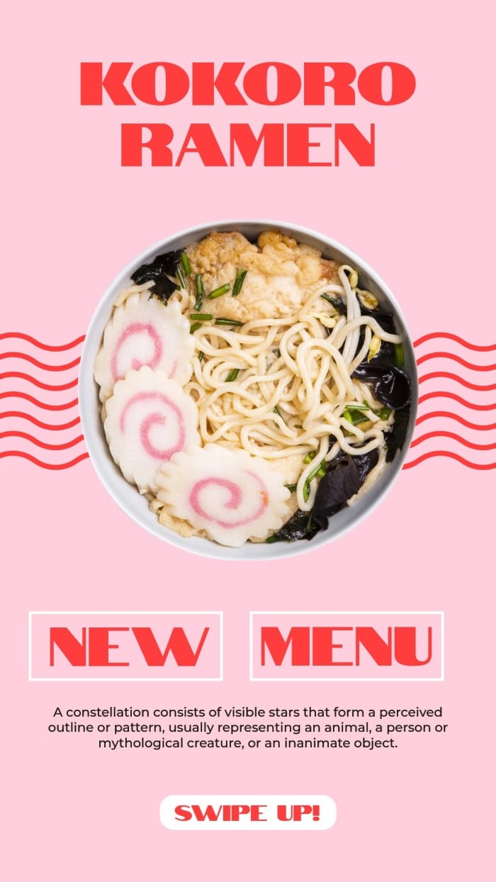 Duotone Kokoro Ramen Restaurant Instagram Story template